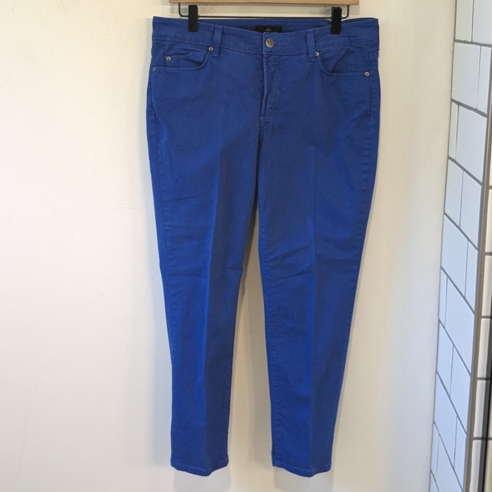NYDJ Lift Tuck Technology Blue Cropped Pants 10 Petite